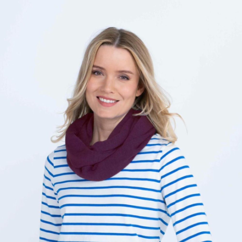 Kettlewell Merino Wool Infinity Scarf, Aubergine, NWOT